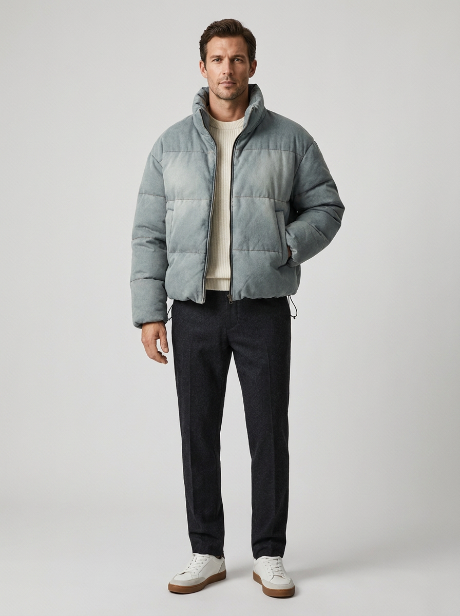 Men's Casual Padded Down Loose-Fit Winter Jacket