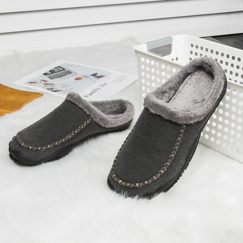 Warm Faux Fur Lined Men's Slippers