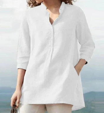 Comfortable Loose Fit Linen Shirt for Women