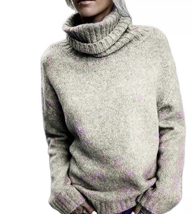 Comfortable Light Grey Ladies Cashmere Jumper - OutfitLondon