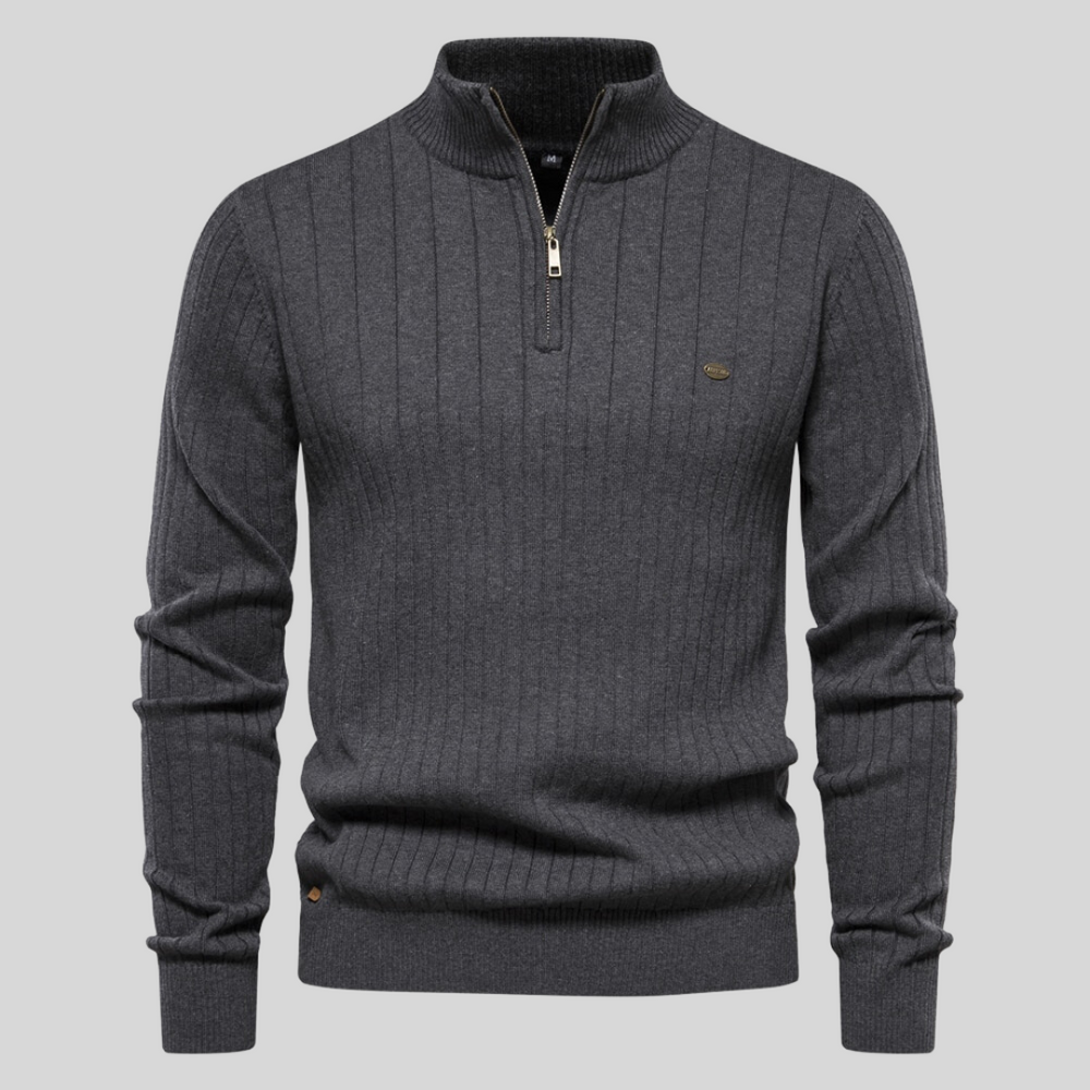 Men's Cozy Thermal Quarter Zip Sweater
