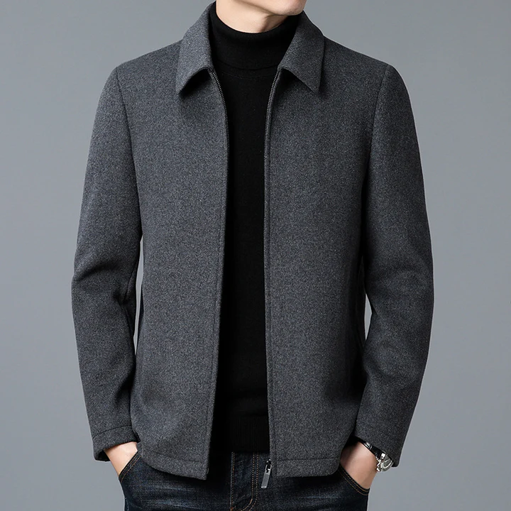 Men's Wool Jacket Modern Structured Fit - OutfitLondon