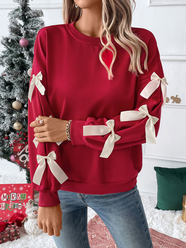 Ladies Holiday Red Santa Sweater - OutfitLondon