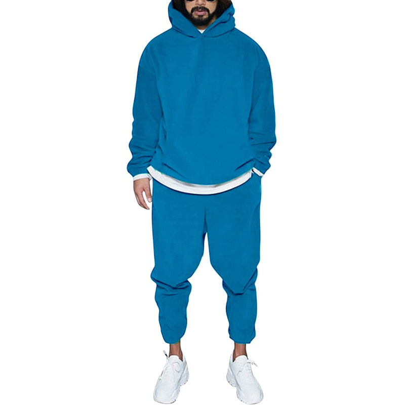Relaxed Fit Hoodie and Jogger Tracksuit Set