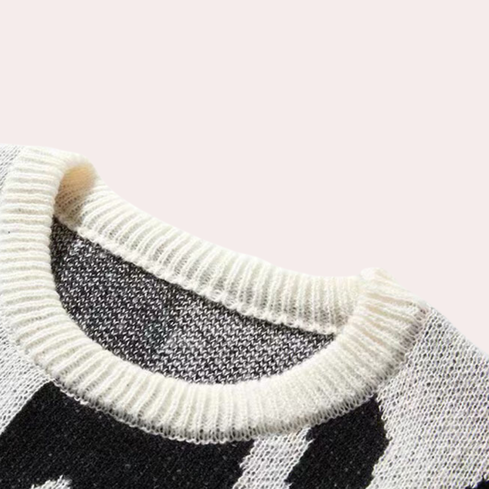 Large Knit Sweater Unique Pattern for Men