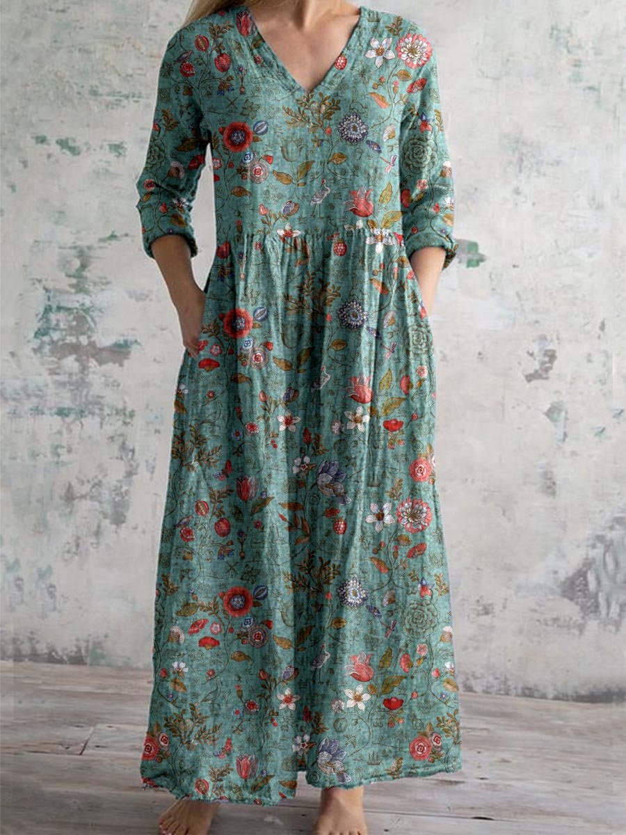 Women's Flowy Floral Sundress - OutfitLondon