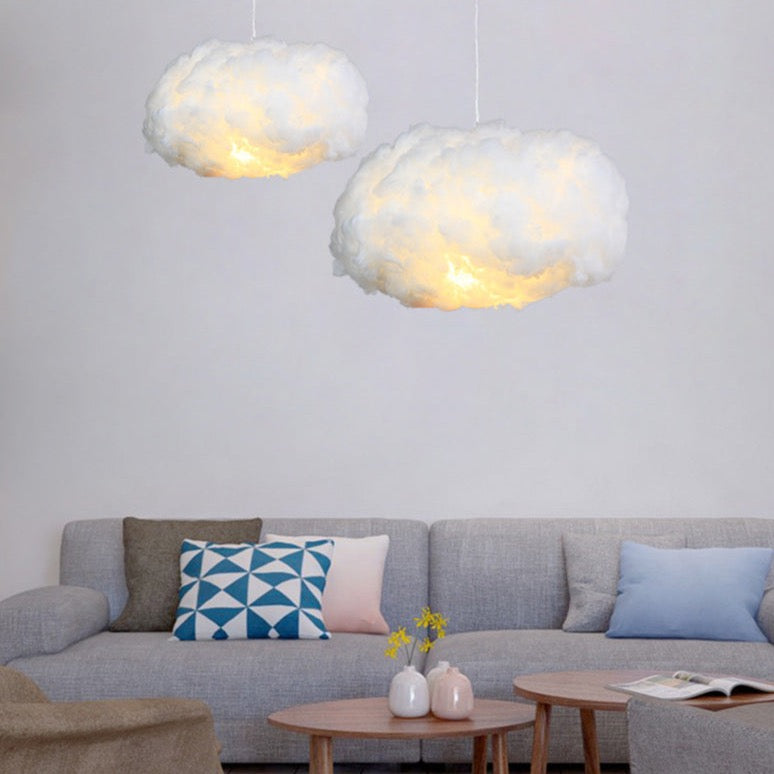 Classic Cream Linen Pendant Light Shade - OutfitLondon