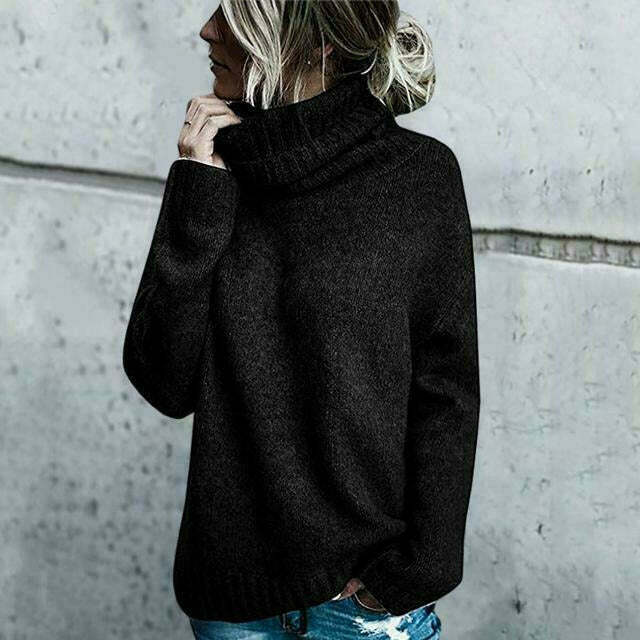 Large Women's Wool Crew Neck Sweater
