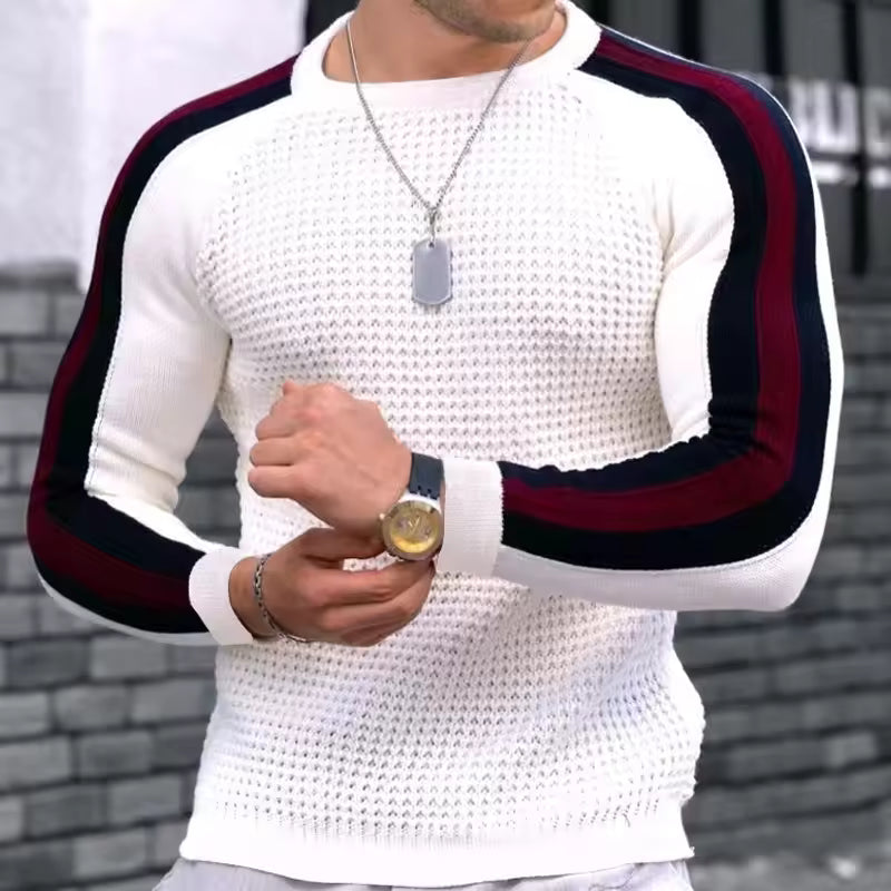 Fitted Merino Wool Crew Neck Sweater