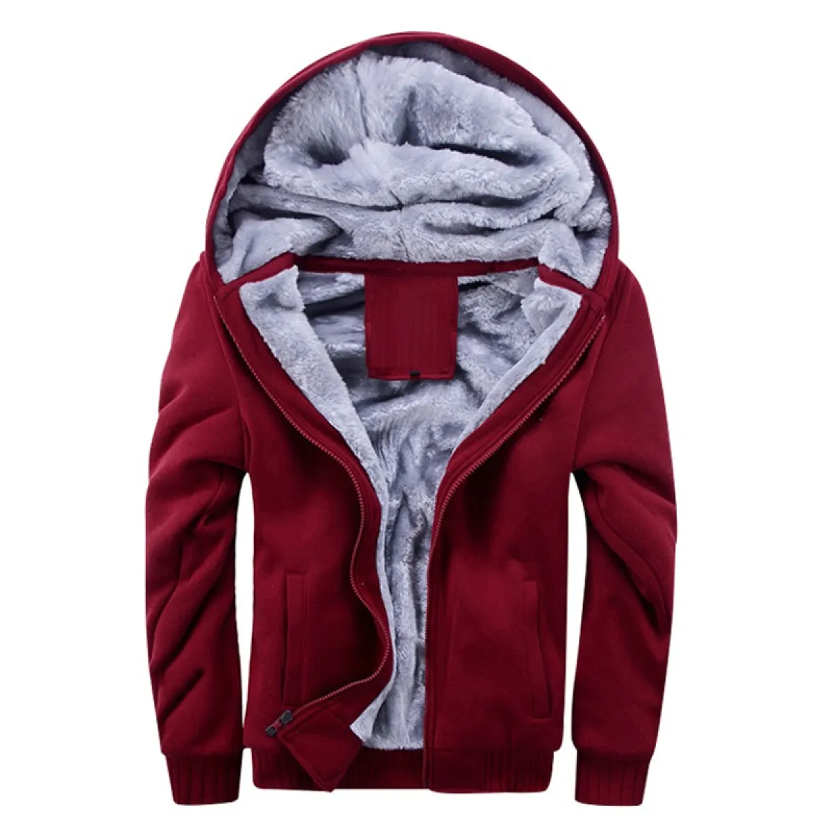 Warm Men's Fleece Hoodie Jacket