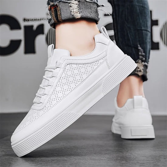 Men's Breathable White Running Shoes