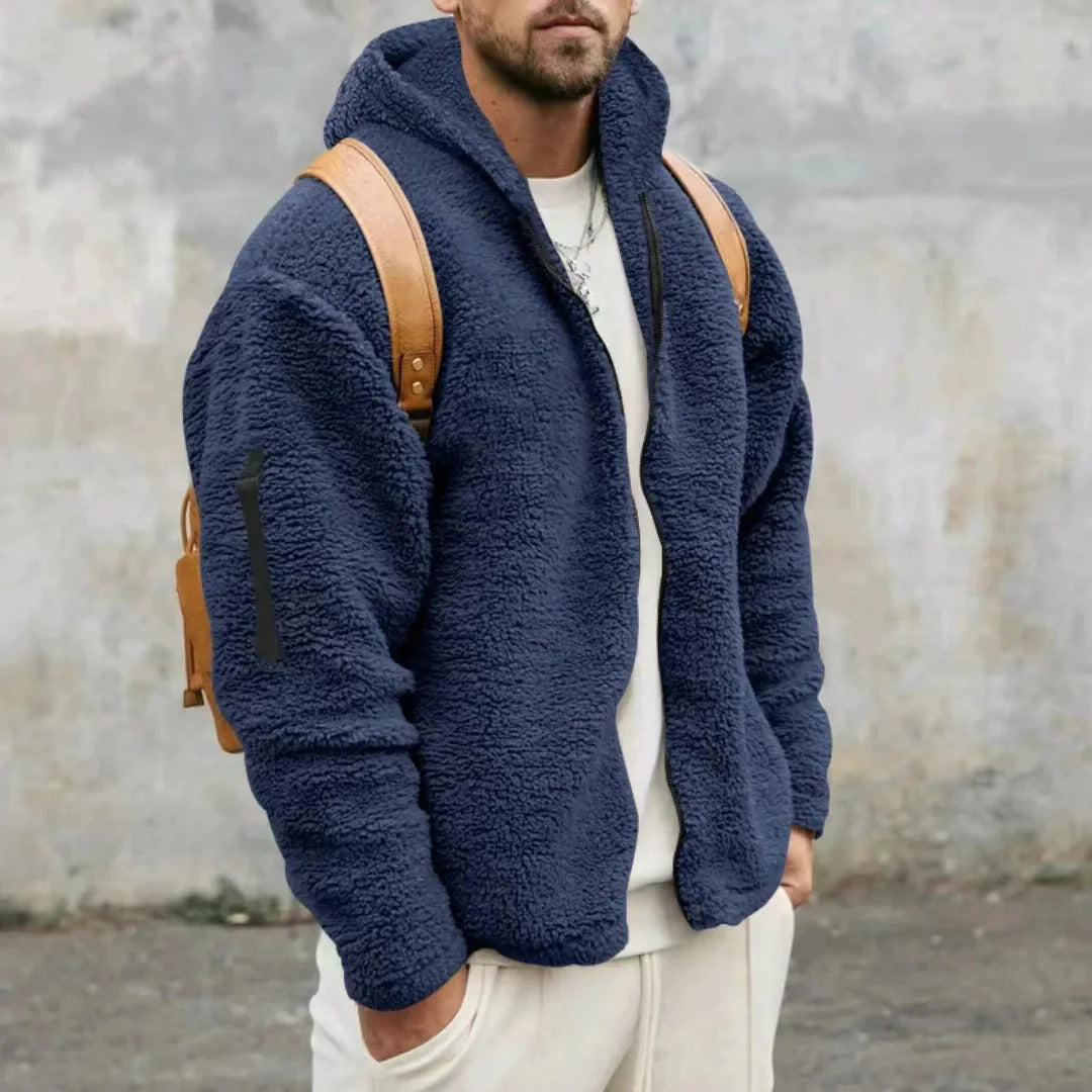 Warm Fleece Hooded Sweatshirt for Men