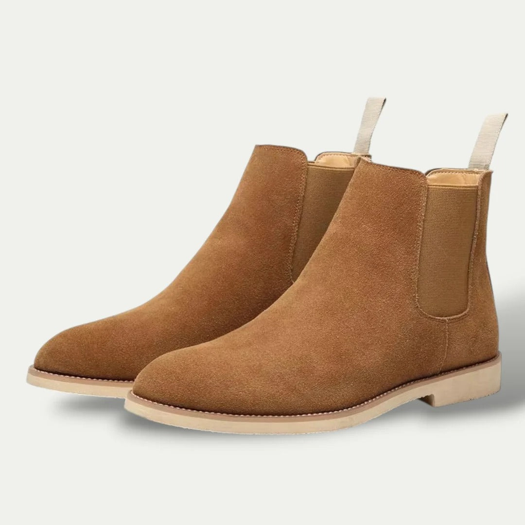 Luxury Suede Chelsea Boots - Real Leather Ankle Boots