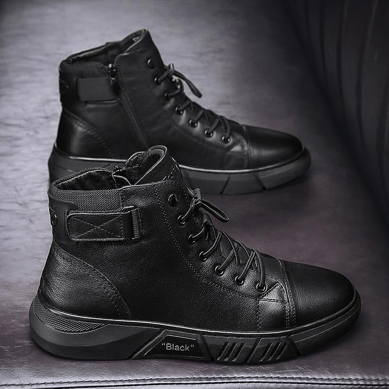 Tall Leather Men's Ankle Boots