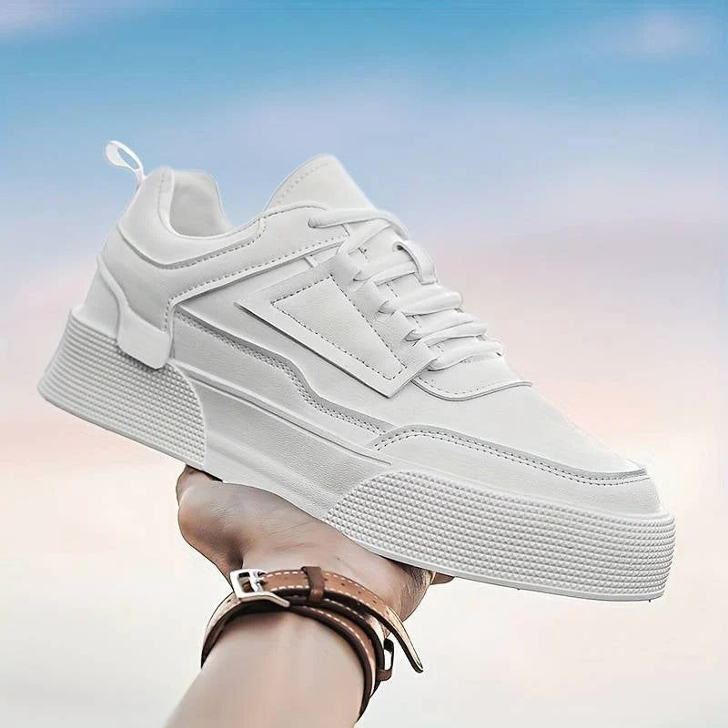 Fresh Black Thick Sole Sneakers Men