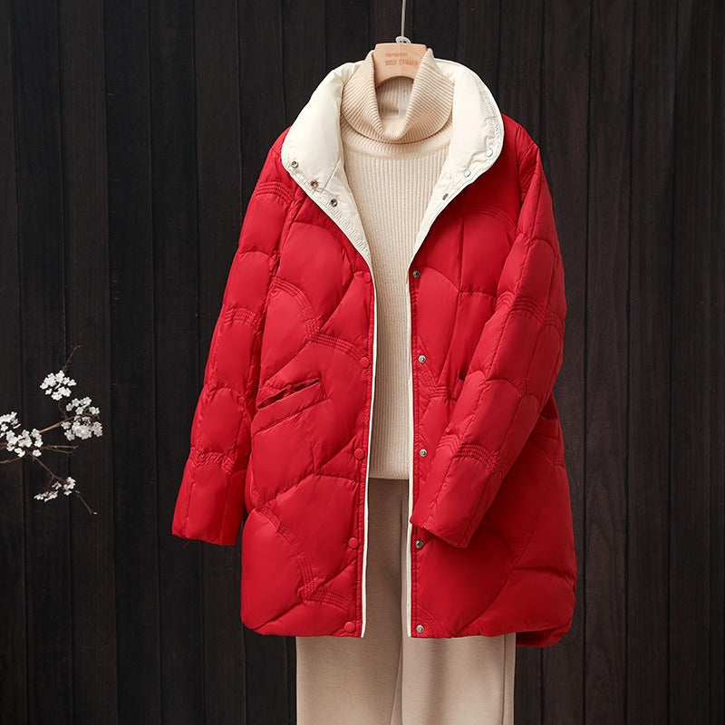 Warm Oversized Down Fill Jacket