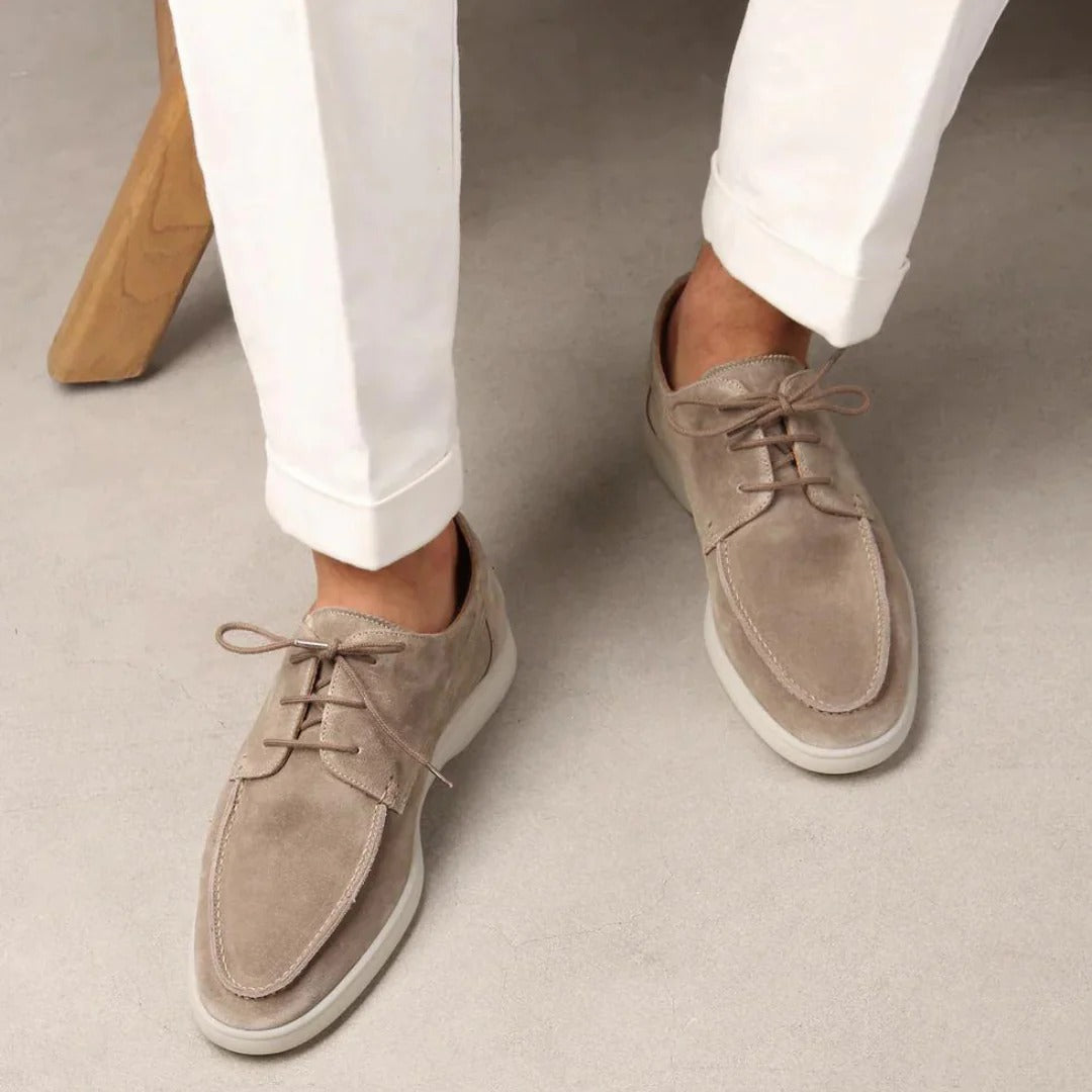 Brown Suede Mens Lace Up Boots Shoes