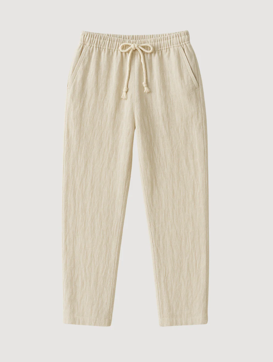 Classic Light Brown Linen Mens Pants