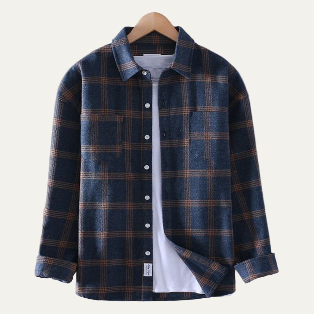 Casual Plaid Flannel Button Down Shirt