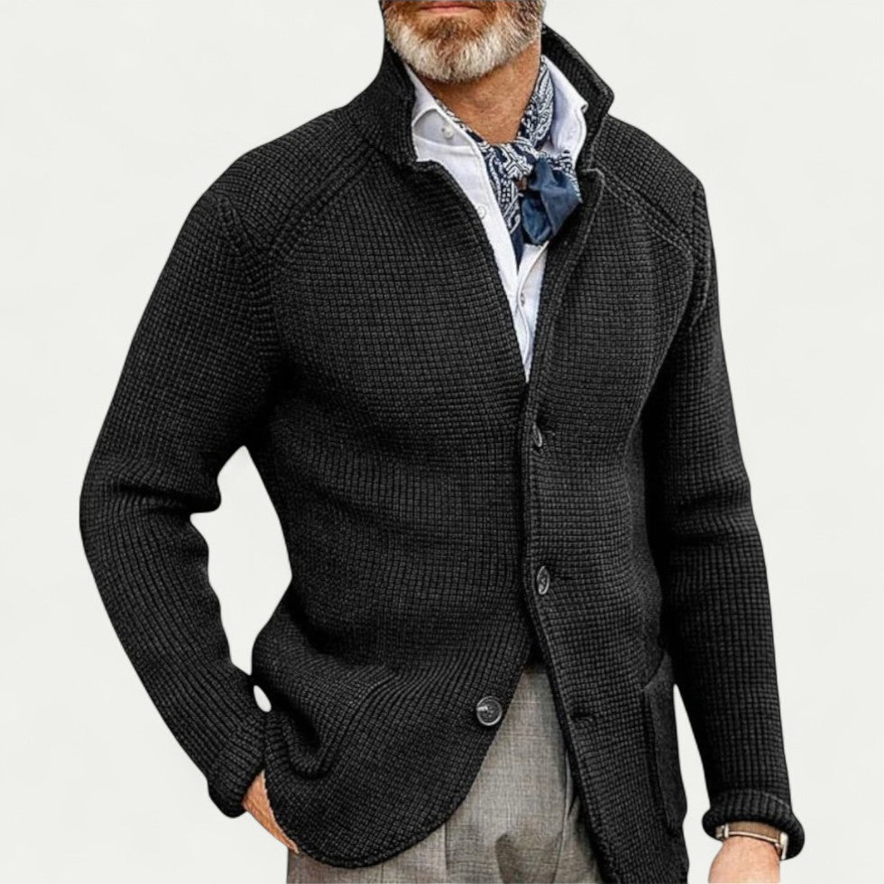 Soft Chunky Knit Crew Neck Cardigan