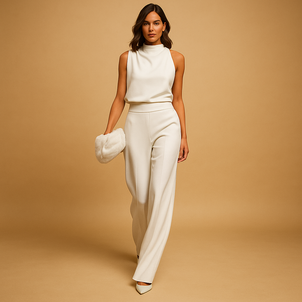 Loose Fit High Waisted Wide Leg Jumpsuit for Women