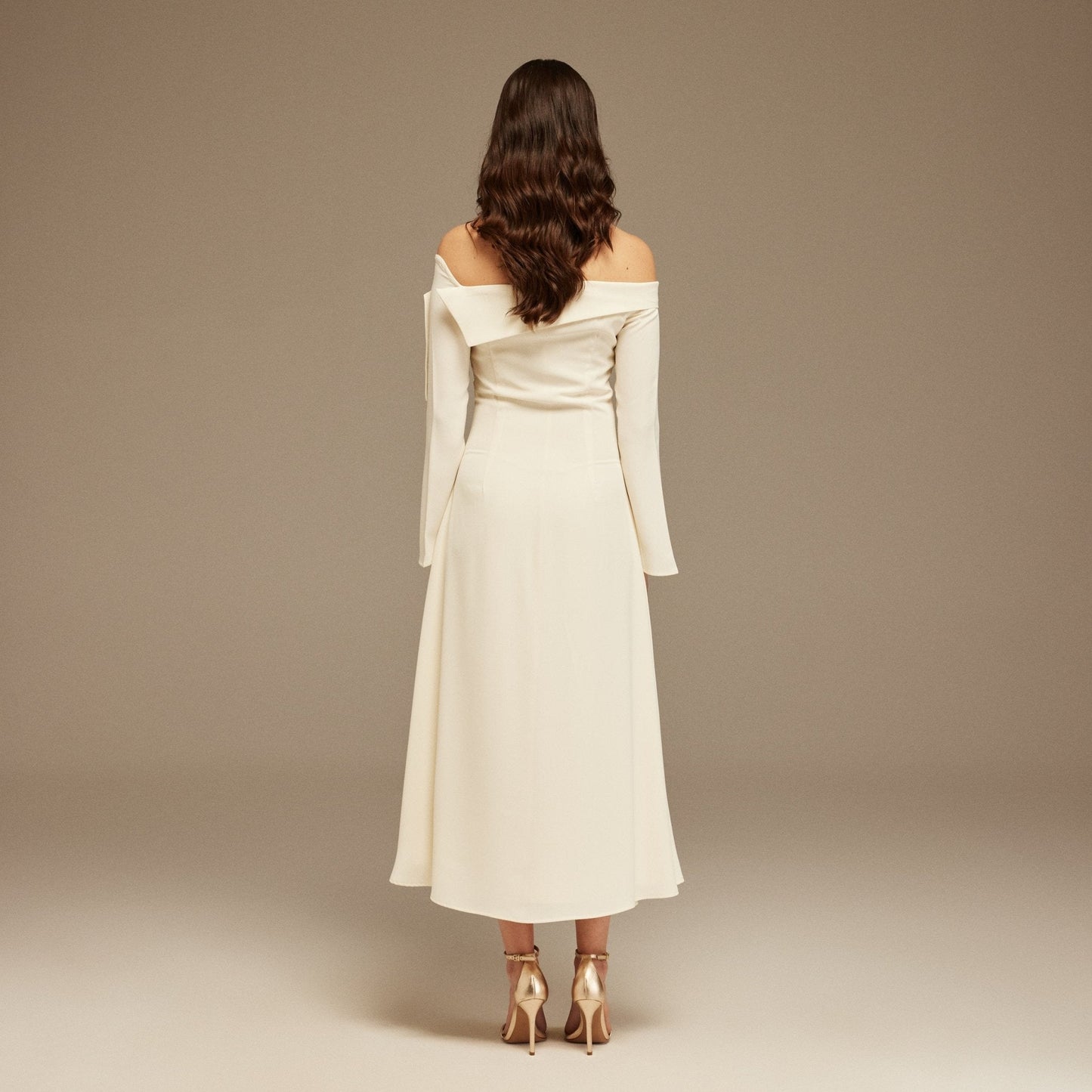Justine | Asymmetric Neckline A-Line Wedding Guest Dress