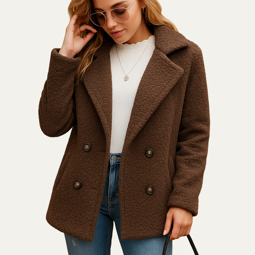Short Fitted Puffer Coat for Women