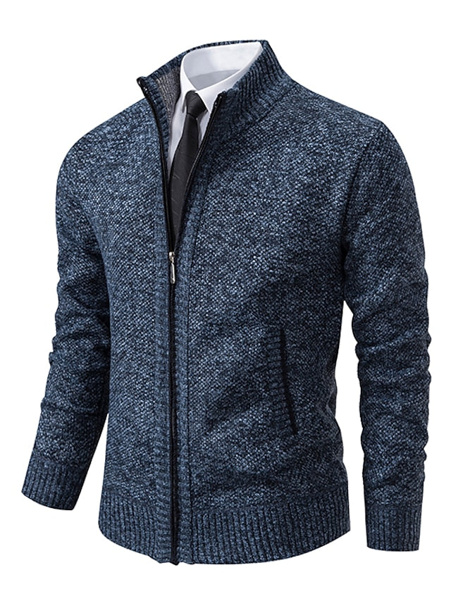 Warm Crew Neck Knit Sweater Coat