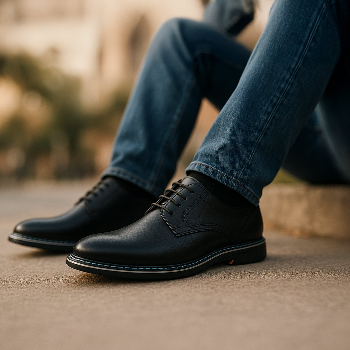 Classic Leather Mens Derby Shoes