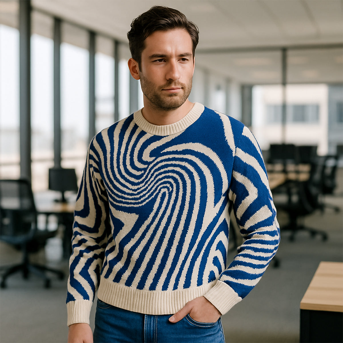 Luxury Men's Merino Wool Sweater - High Quality Knit