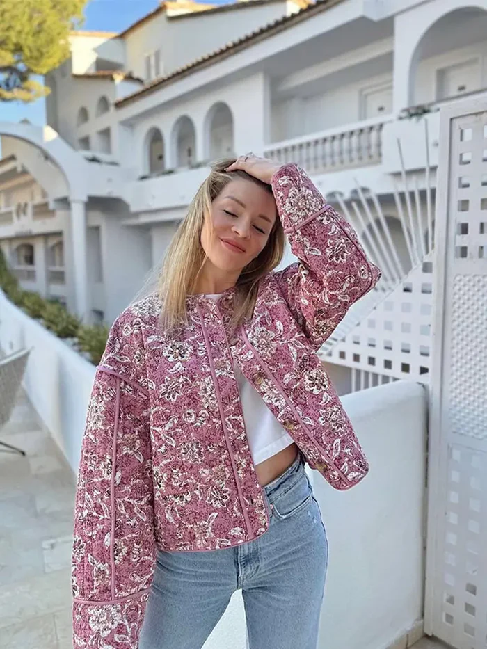 Women's Padded Floral Coat