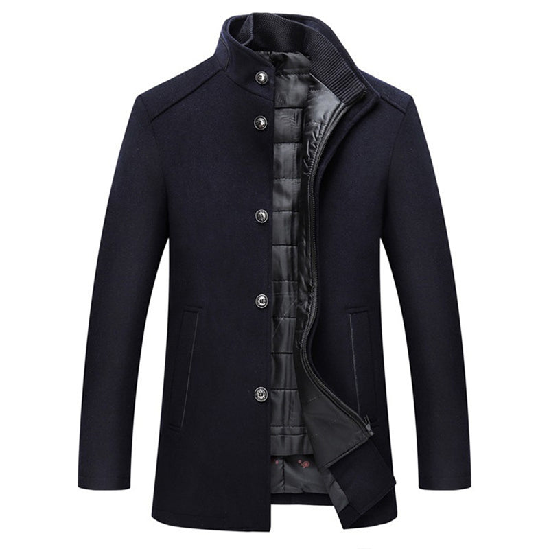 Waterproof Men's Wool Trench Coat