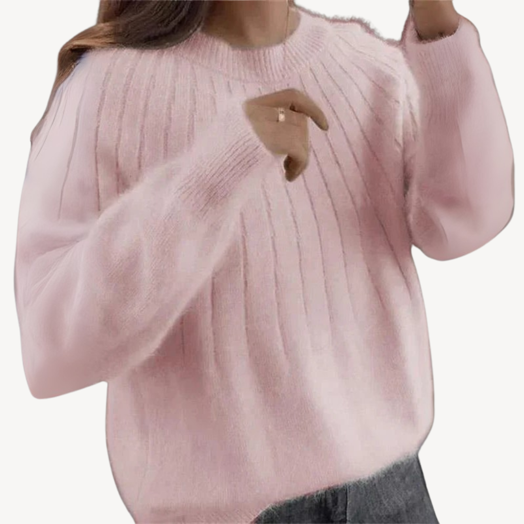 Textured Knit Sweater for Ladies