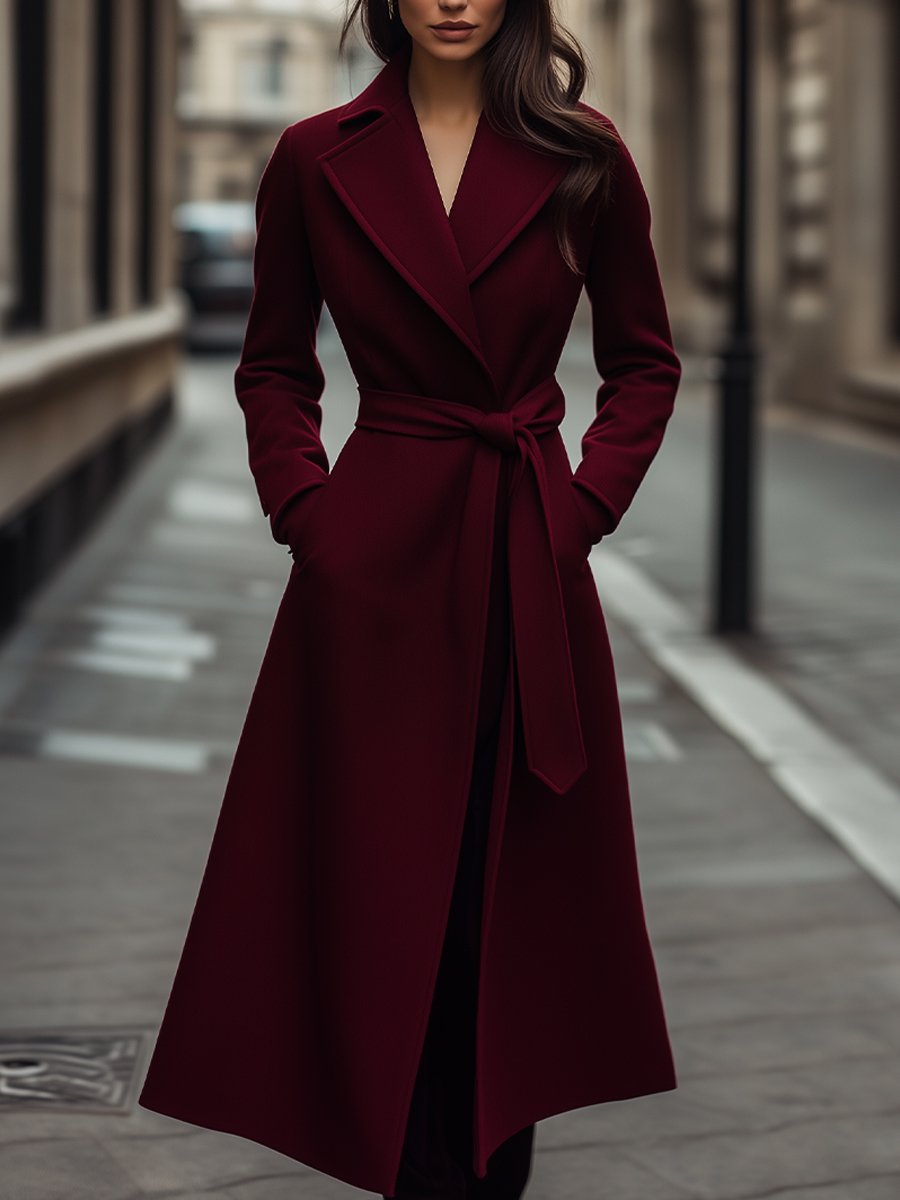 Classic Double Breasted Ladies Coat - OutfitLondon