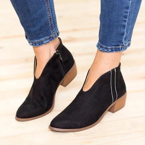 Women's Sleek Low Cut Ankle Boots