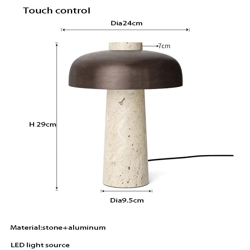 Earth Tone Rock Desk Lamp