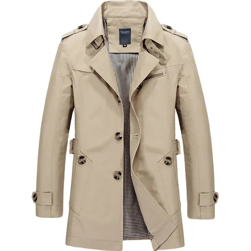 Classic Formal Long Coat for Men