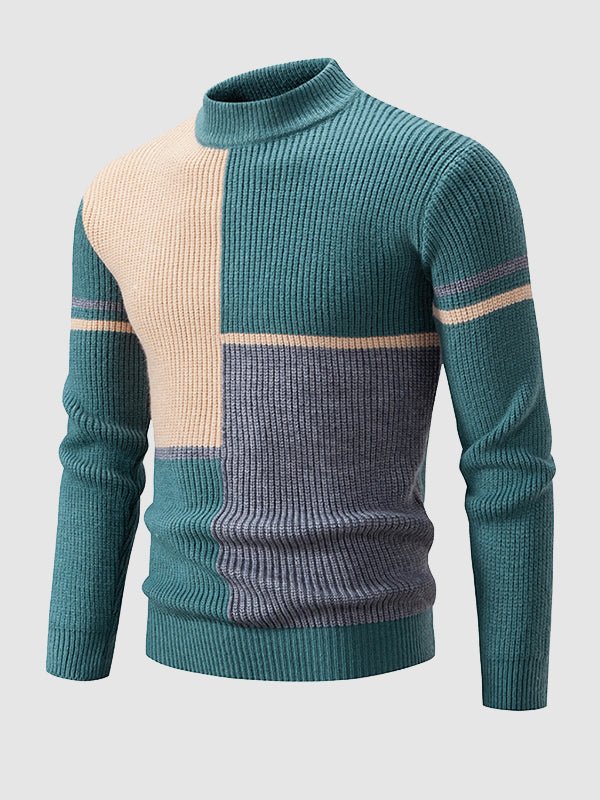 Warm Men's Multicolor Crew Neck Sweater