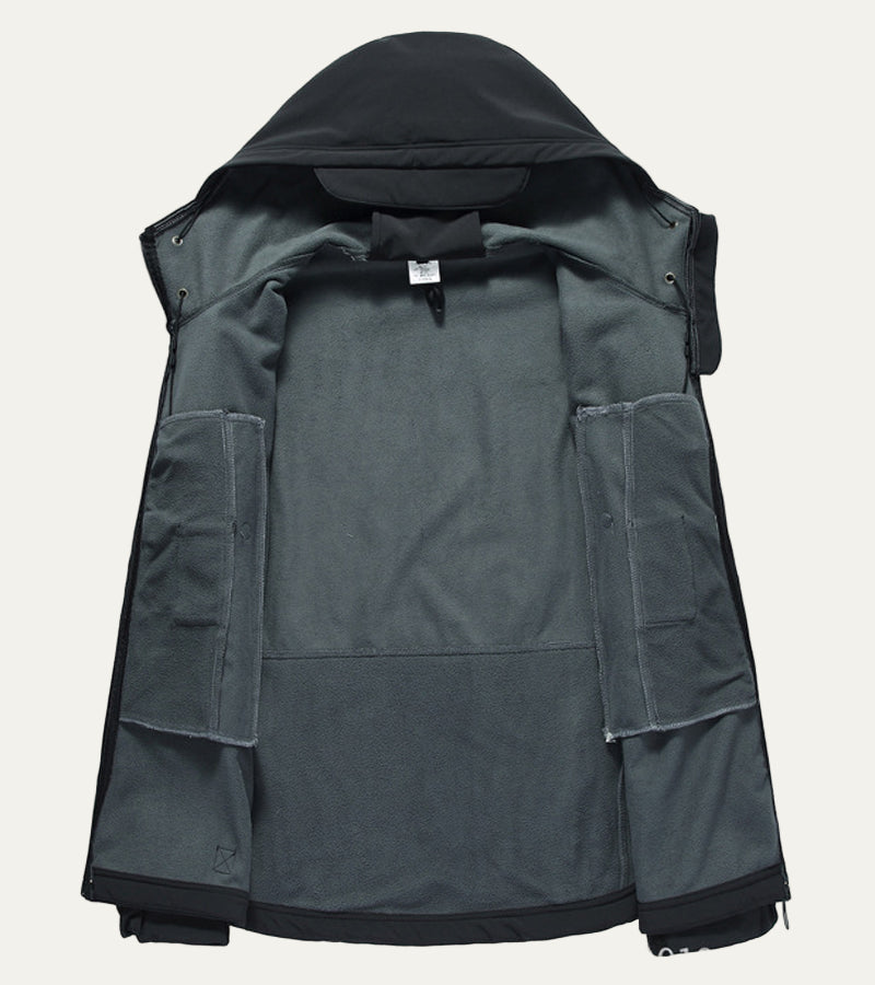 Waterproof Outdoor Mens Hooded Utility Jacket