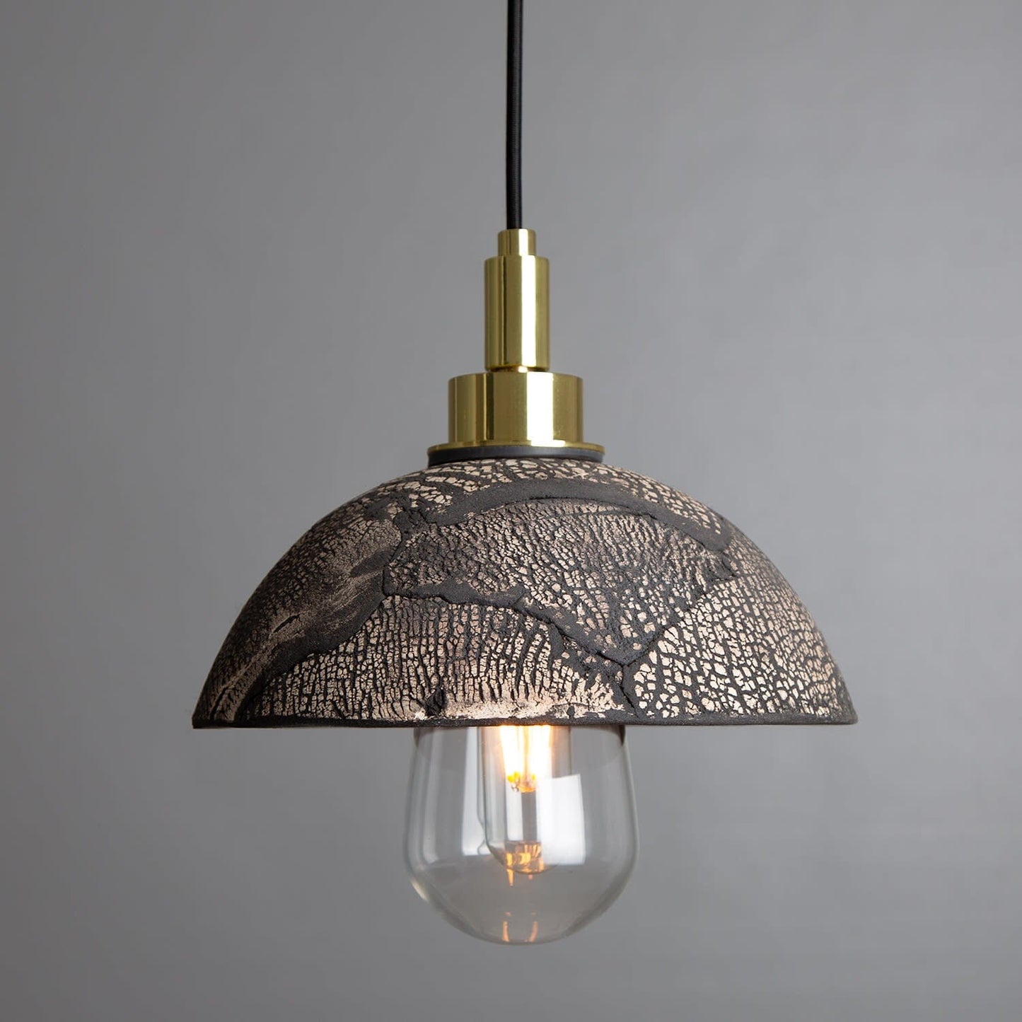 Small Porcelain Bath Drop Light, Matte Black - OutfitLondon