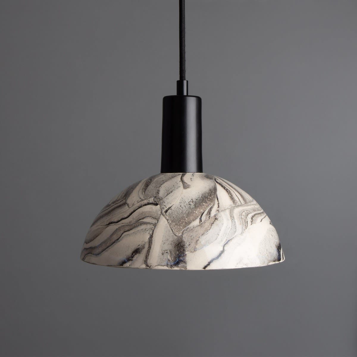 White Ceramic Globe Pendant Light 20cm - OutfitLondon