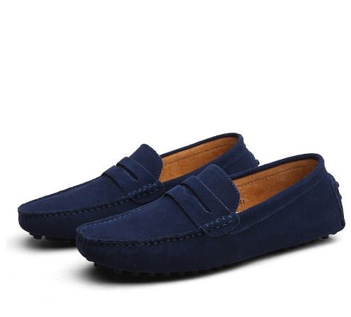 Luxury Leather Slip On Shoes Red