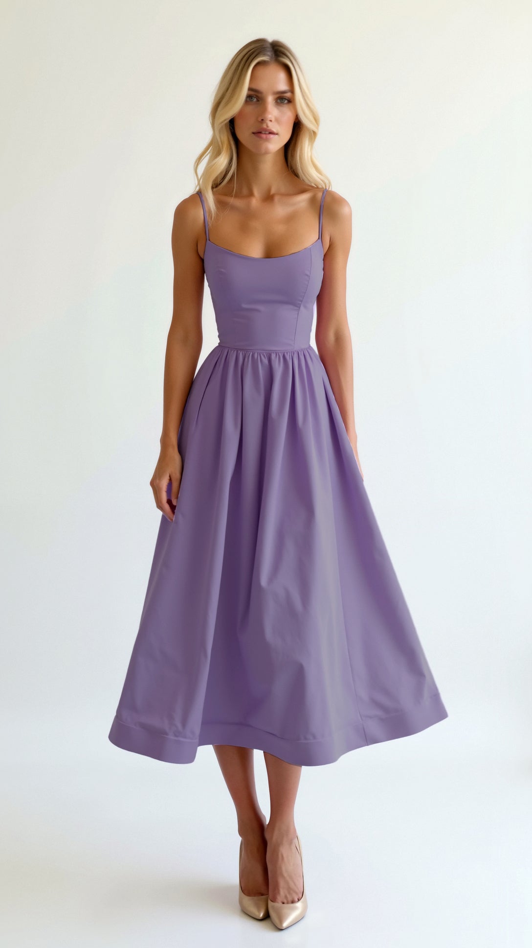 Elegant Mid Length Ladies Dress