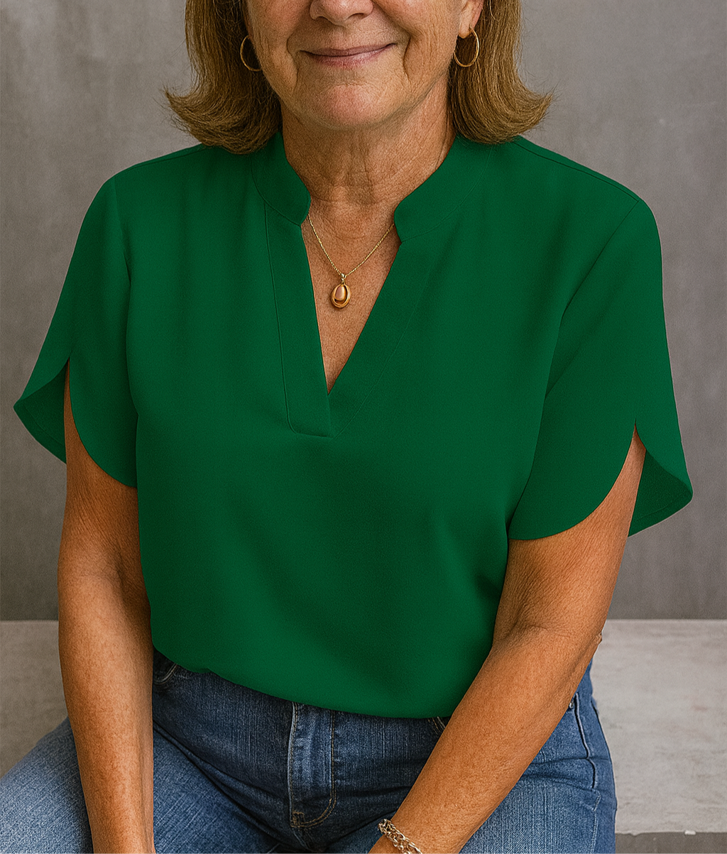 Women's V-Neck Blouse Lightweight