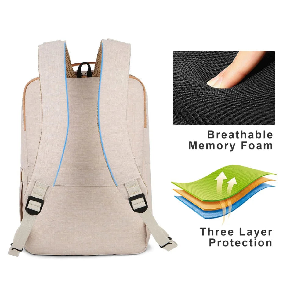 Spacious School Backpack with Laptop Sleeve and USB Charger