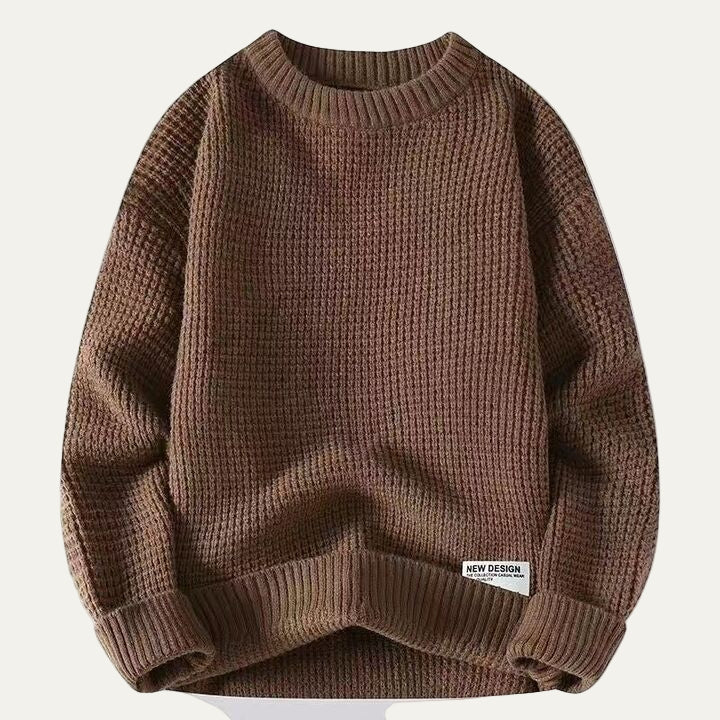 Men's Loose Fit Cable Knit Sweater