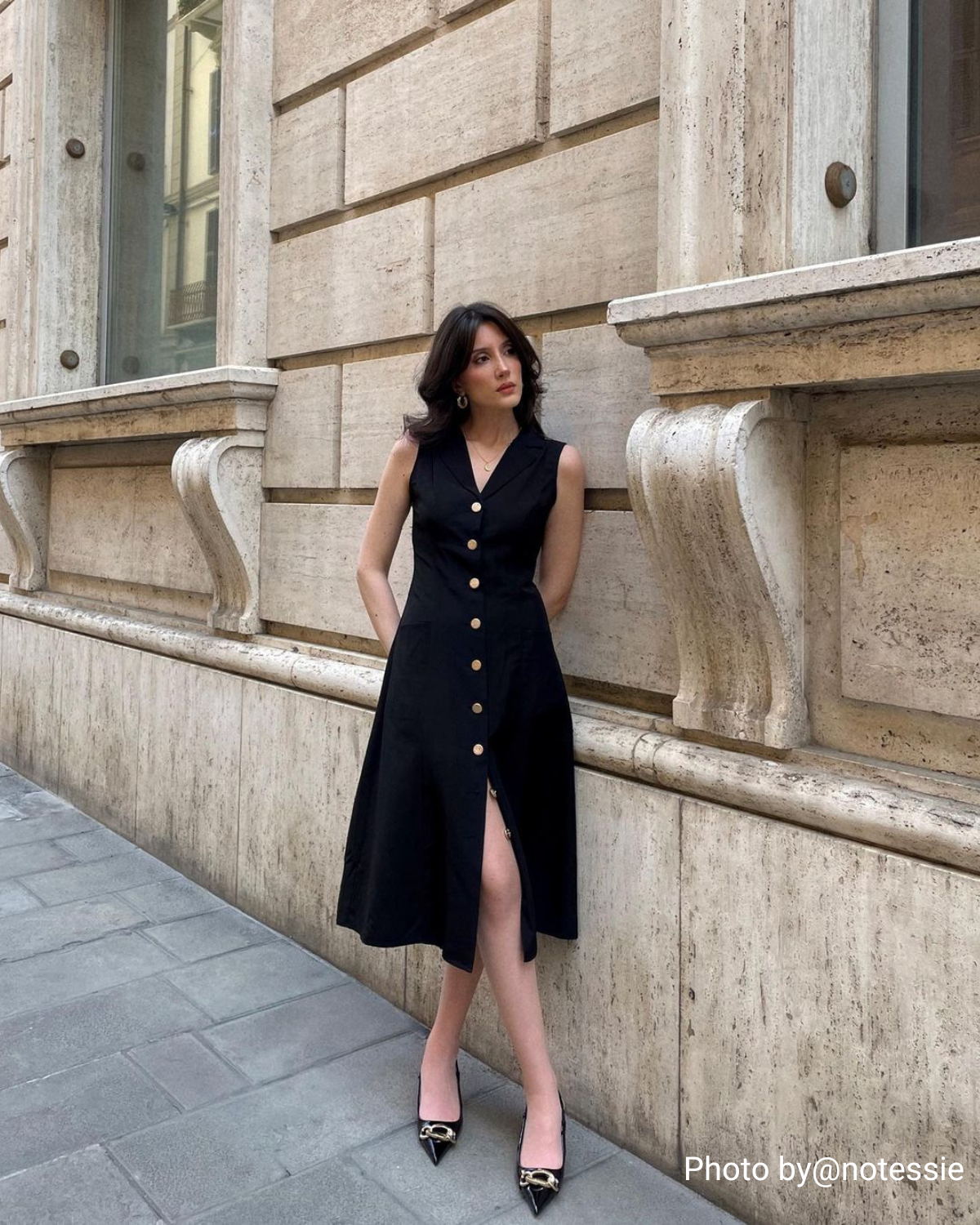 Olivia | V-Neck Tunic Midi Dress Mother of the Bride Outfits