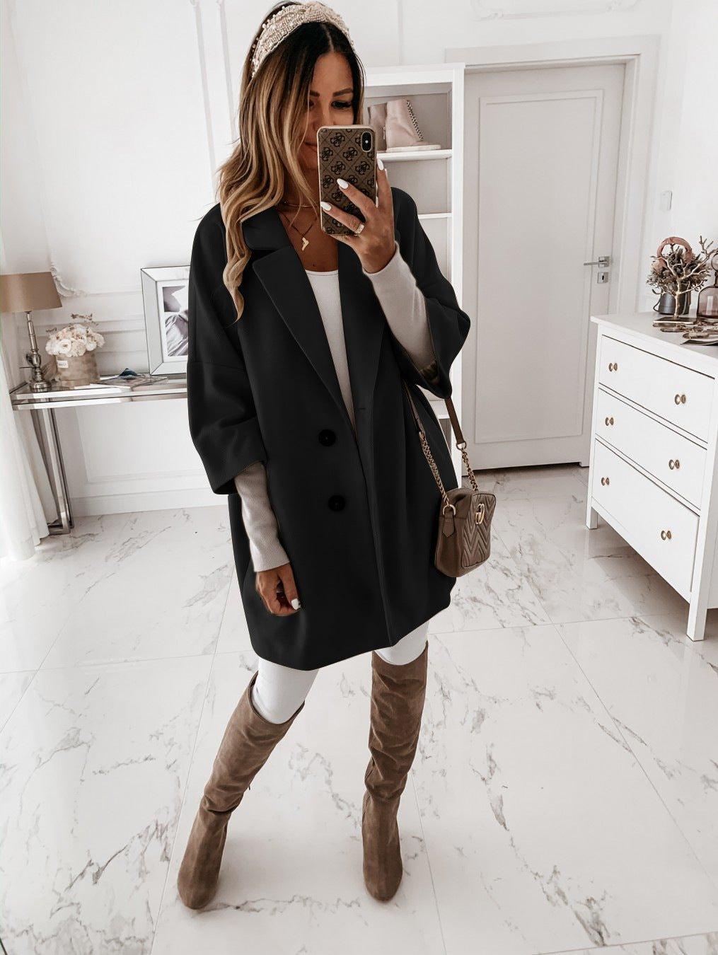 Comfy Loose Fit Ladies Long Parka Jacket