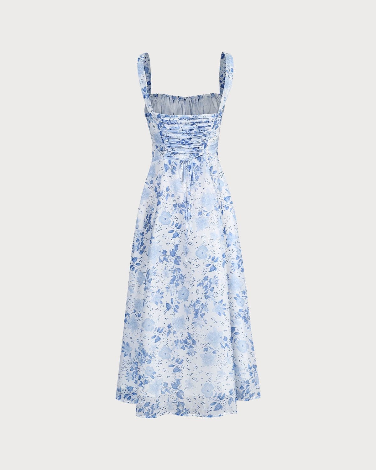 Payton | Ruched Fit Sleeveless Square Neck Summer Dress