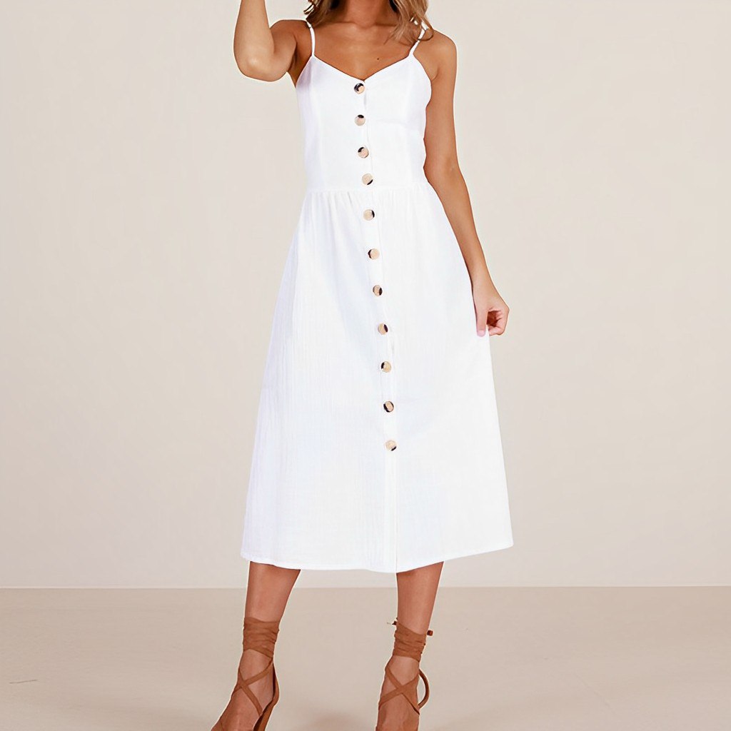 Elegant Women's Flower Print Sundress